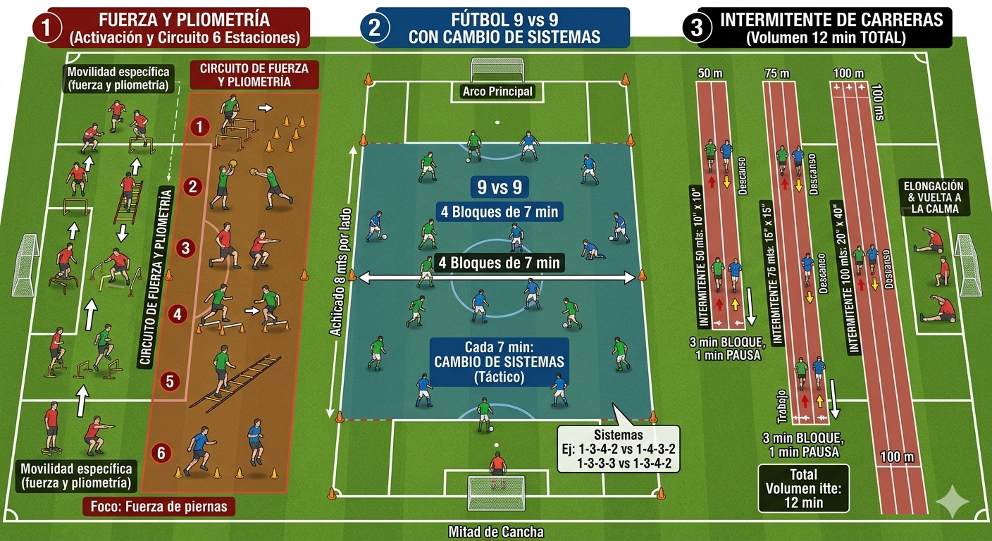 Esquema Entrenamiento Fútbol 360